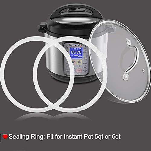  Sealing Ring for 6 Qt InstaPot - Replacement Silicone Gasket  Seal Rings for 6 Quart IP Programmable Pressure Cooker - Insta-Pot Rubber  Replacements and Insta Pot Accessories Fit 5QT & 6QT