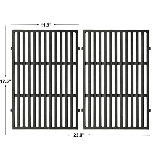 Hisencn 7638 7639 17.5 Inch Cast Iron Grates for Weber Spirit I & II 300 Series, Spirit E/S 310, E/S 320, E/S 330, Spirit 700, Genesis 1000-3500, Genesis Gold Silver Platinum B/C, Weber 900 - Grill Parts America