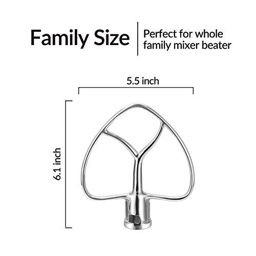  Geesta Polished Stainless Steel Flat Beater for