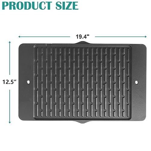 7566 Cast Iron Griddle for Weber Genesis 300 Series Gas Grill, Replacement for Weber Genesis 300 Series E-310 E-320 E-330 S-310 S-320 S-330 EP-310 EP-320 EP-330 CEP-310 CEP-330 ESP-310 - Grill Parts America