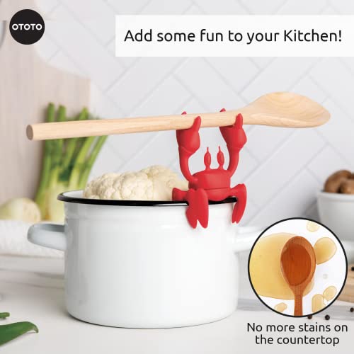 LDAOS Spoon Rest Holder Silicone Ketchup Shape Holders Splash Spoon Rest by Mustard Kitchen Cooking Aid Cup Holder Creative Gift