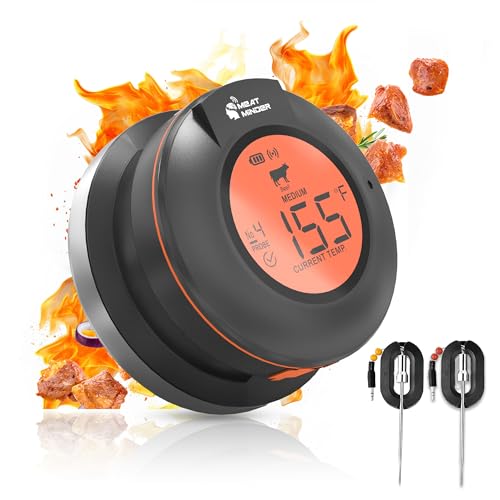 Wireless Meat Thermometer for Grilling and Smoking, Smart APP Control  Bluetooth