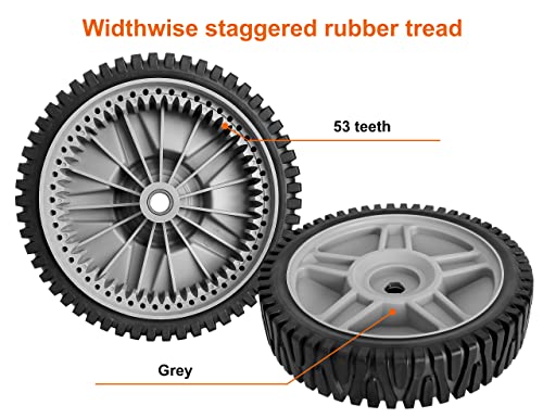 8 Inch Front Wheels Replaces for HU 581009202-2 Pack Drive Wheels Tires Compatible with Hon da Black Max Lawn Mower, Craftsman 917376161, HU 7021RES Self Propelled Mower, Replace 193912x460 - Grill Parts America