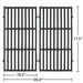 Hongso 17.5" Cast Iron Grill Grates Replacement Parts for Weber Spirit 200 Series, Spirit E-210 S-210, Spirit II 210 Series (2017 and Newer) Gas Grills (with Front-Mounted Control Panels), 7637 PCG637 - Grill Parts America