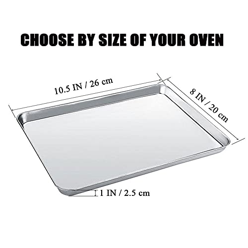 11 Inch Baking Sheets For 2,nonstick Toaster Pans Heavy Gauge Steel 11x9  Inch Cookie Sheets For Bak