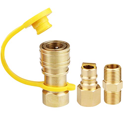 EXCELFU 3/8 Inch Natural Gas Quick Connect Fittings, LP Gas Propane ...