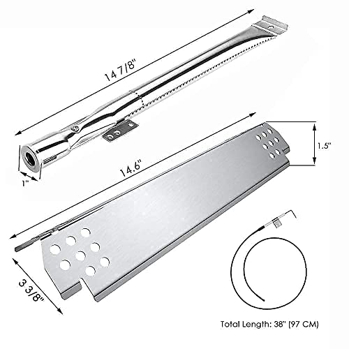 Hisencn 304 Stainless Steel Grill Parts Kit for Home Depot Nexgrill 4 Burner 720-0830H, 720-0830D, 720-0783E Gas Grill Models, Grill Burner, Heat Plate, Cooking Grates Grill Replacement Kit - Grill Parts America