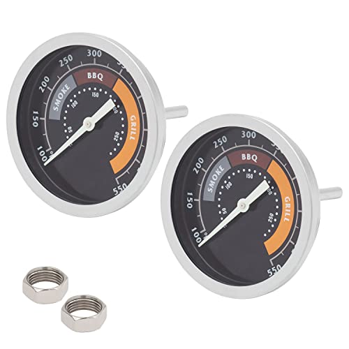 MOASKER 2 Pieces 3 inch Smoker Temperature Gauge for Char Broil