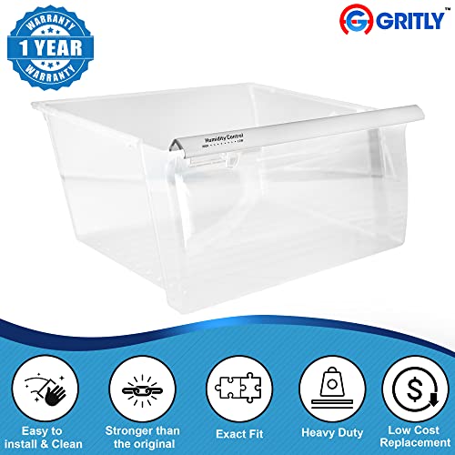 Gritly - Part Number WP2188656 (Upper) Crisper Bin Drawer Replacement Part 2188656 - Fits: Whirlpool, Kenmore Refrigerators & More - (Check Fitment Guide In Description) - Grill Parts America