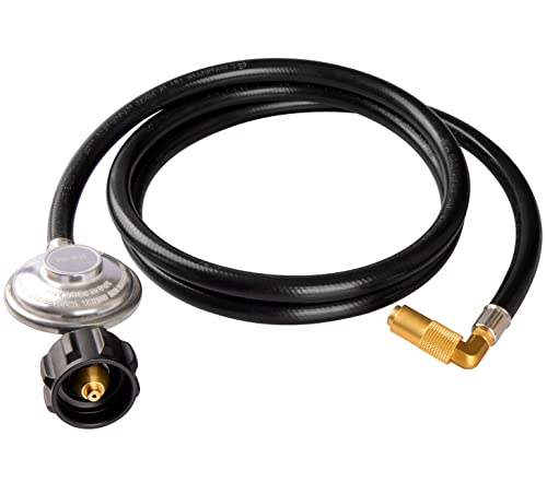 DOZYANT 6 Feet Propane Regulator and Hose with Elbow Adapter for ...