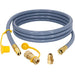 12 Feet 1/2-Inch Natural Gas Hose with Quick Connect Fitting for BBQ, Grill, Pizza Oven, Patio Heater and More NG Appliance, Propane to Natural Gas Conversion Kit - CSA Certified - Grill Parts America