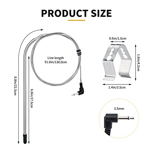YAOAWE 2-Pack Meat Probe Replacement for Masterbuilt with Grill