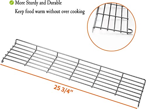 66044 Grill Warming Rack for Weber Genesis II 300 Series, Genesis II E-310 II E-315 II E-330 II E-335 II S-310 II S-335 Series Gas Grill, Stainless Steel Grill Grate - Grill Parts America