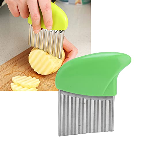 Crinkle Wavy Cutter Stainless Steel Vegetable Potato Chip French Fry Slicer  Tool