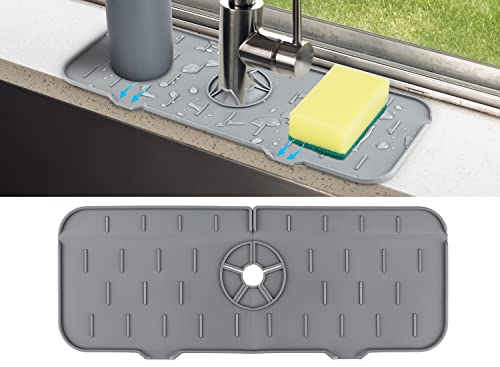Soft, Flexible Sink Splash Guard - Quick-Dry, Universal Drip Catcher Tray  for Sink Faucets - Kitchen Supplies Splash Protector 
