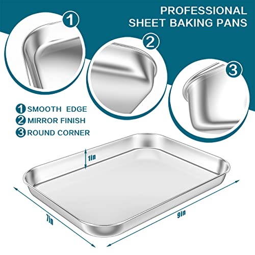 New Mini Oven Tray Stainless Steel Small Baking Tray Easy Clean