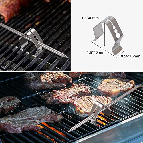 2 Pack Waterproof Thermometer Meat Probe & Clip Replacement For