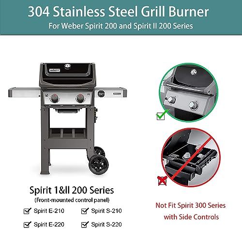 Burly grill Replacement for Weber Spirit Grill Parts 7635 Weber Spirit I & II 200 Series, Spirit E210, S210, E220, S220, 7635 15.3” Shields Plate Flavor Bars, 3 Pack - Grill Parts America