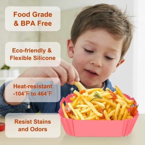 1PC Square Air Fryer Silicone Pot Reusable Air Fryers Liners Oven