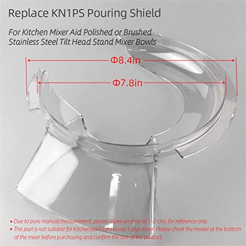 Homcomoda RNAB07MN1NSRG videopup pouring shield fit for kitchenaid- kn1ps  4.5-5 quart stand mixer parts & accessories