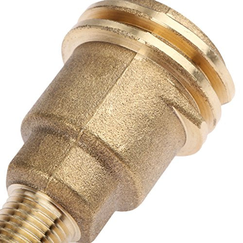 Male 5042 QCC1 Nut Propane Gas Fitting Hose Adapter with 1/4 Inch Male Pipe  Thread