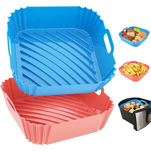 Silicone Air Fryer Liners, Non-stick Reusable Air Fryer Liner Pots, Food  Grade Silicone Basket Bowl For 4 To 6 Qt, Reusable Baking Tray, Oven  Accessories, Baking Tools, Kitchen Gadgets, Kitchen Accessories, Home