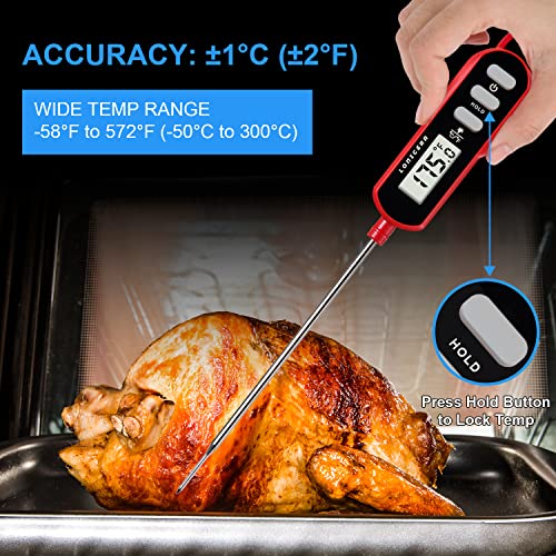 Meat Thermometer Digital Instant Read Food Thermometer Cooking Thermometer with Probe for Baking Grilling Smoker Liquids Food Grade Stainless Steel