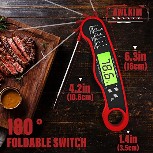 Meat Thermometer Digital, Waterproof Instant Read Meat Thermometers for  Grilling and Cooking. Food Thermometer, Kitchen Gadgets, Accessories with