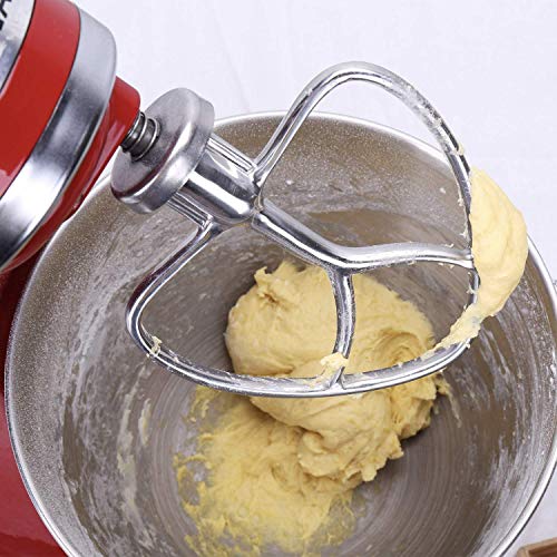 Geesta Polished Stainless Steel Flat Beater for Kitchenaid 4.5 Qt - 5 Qt  Tilt-Stand Mixer