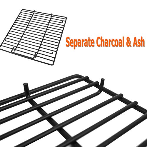 MixRBBQ Charcoal Grate & Charcoal Chamber Set for Dyna-Glo DGO1176BDC-D DGO1890BDC-D Vertical Offset Charcoal Smoker, Porcelain-Enameled Steel Charcoal Briquettes Basket Grill Accessory - Grill Parts America