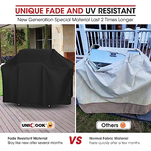 Unicook 63 Inch Grill Cover for Weber Genesis 300 Series and New 2022 Genesis 300 Grills, Outdoor BBQ Grill Cover, Heavy Duty Waterproof Fade Resistant Barbecue Cover, Compared to Weber 7757 - Grill Parts America