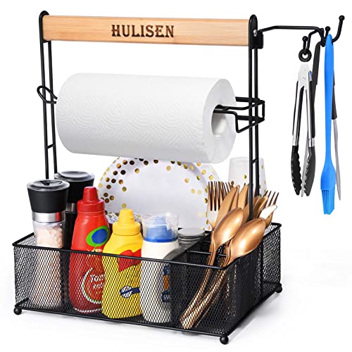 Camping caddy for utensils best sale and plates