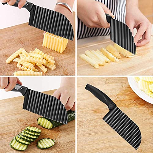 Potato French Fry Cutter Stainless Steel Serrated Blade Slicing
