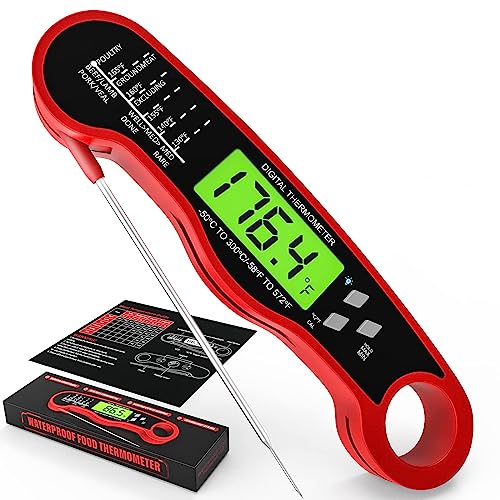  Digital Instant Read Meat Thermometer - Waterproof