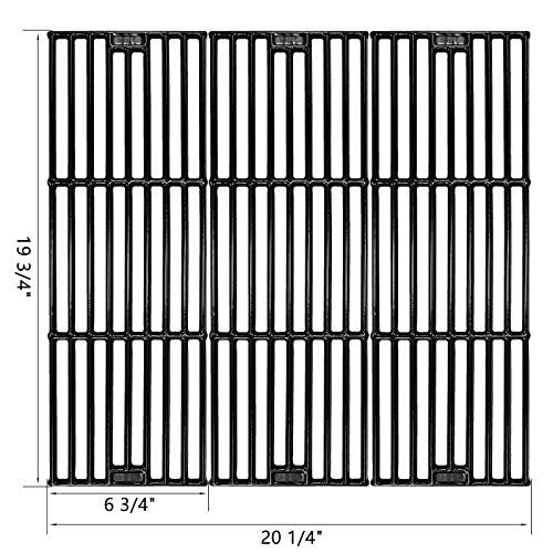 Hisencn Replacement Parts for Chargriller 3001, 3008, 3030, 4000, 5050, 5252 Gas Grill, Burner Tube, Heat Plate, Porcelain Cast Iron Cooking Grates, Ignitor for Chargriller 3 Burner Gas Grill - Grill Parts America