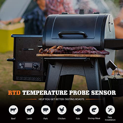 Village Smoker RTD Temperature Sensor Probe Compatible with Pit Boss 2-Series 3-Series Digital Electric Vertical Smoker, Part Number PB-39P600 Part, Electric Grill
