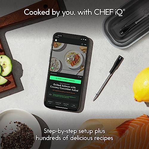 Chef IQ Smart Thermometer Extra Probe No. 3, Bluetooth/Wifi Enabled, allows Monitoring of Two Foods at Once, for Grill, Oven, Smoker, Air Fryer