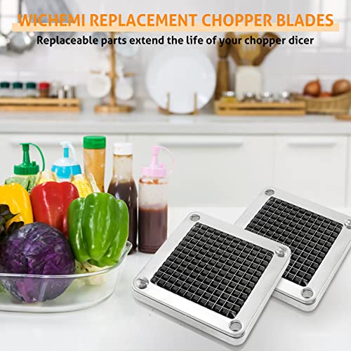 TUNTROL 1/4 Replacement Chopper Blade, 440C Stainless Steel Blade for  Commercial Vegetable Dicer Fruit Cutter, Interchangeable Blade&Pusher Block  Set