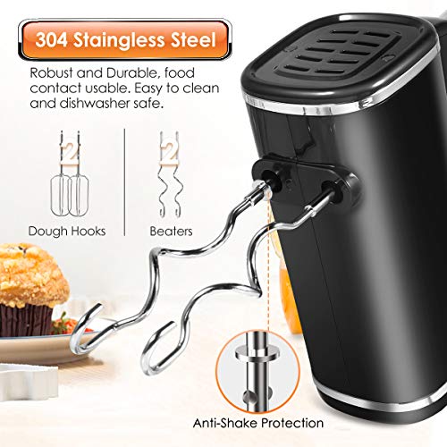 Hand Mixer Electric Food Mixer 7 Speed Handheld Mixer 304 Stainless Steel  Storage Box Kitchen Mixer with Cord for Cream Cookies
