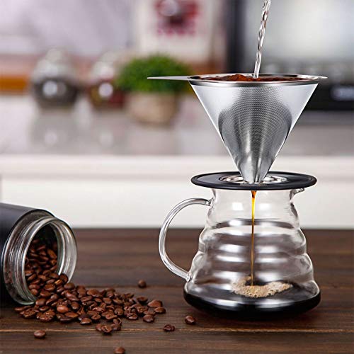 Clever Coffee Dripper and Filters, Large 18 oz (Black)| Barista's Choice|  Safe BPA Free Plastic|Includes 100 Filters