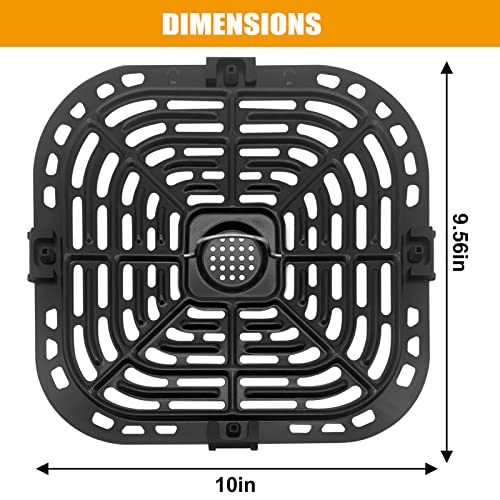 Air Fryer Accessories for Instant Vortex 6 in 1 6QT Gourmia GAF735 6 QT Air Fryer, Original Replacement Air Fryer Grill Plate Grill Pan Crisper Plate Tray Rack Parts, Dishwasher Safe - Grill Parts America