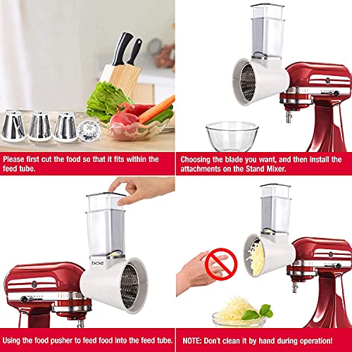 Slicer/shredder attachment for kitchenaid stand mixer electric cheese  grater attachment/accessories with 3 blades 