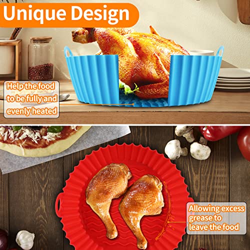  2-Pack Reusable Air Fryer Liners Square, 8.5 inch