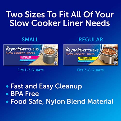AZDS1330-W-6Count Reynolds Kitchens Slow Cooker Liners, Regular (Fits 3-8  Quarts), 8 Count