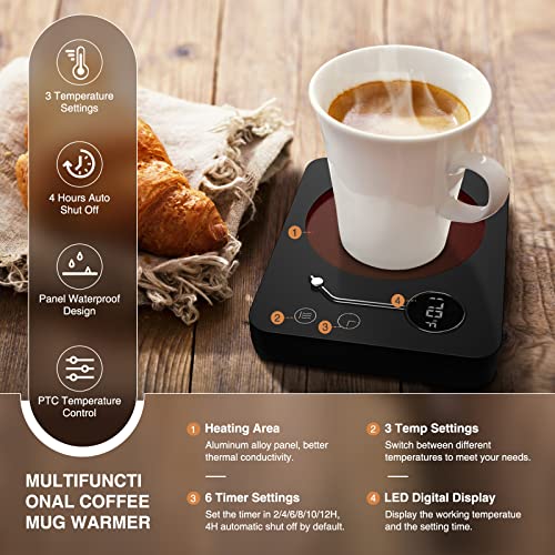 Vobaga VOBAGA Coffee Mug Warmer & Cup Set, Electric Beverage Warmer with  Three Temperature Settings for Home Office Desk, Smart Coffee