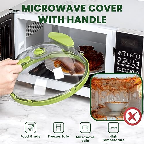 Microwave Splatter Cover Guard Lid Clear Plates Dish Covers