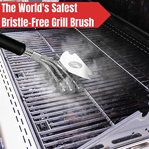 Grill Rescue Bristle-Free Grill Brush with Scraper - Just Grillin Outdoor  Living