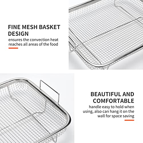 New Version Stainless Steel Air Fryer Basket For Oven 2 Piece + Stainl —  Grill Parts America
