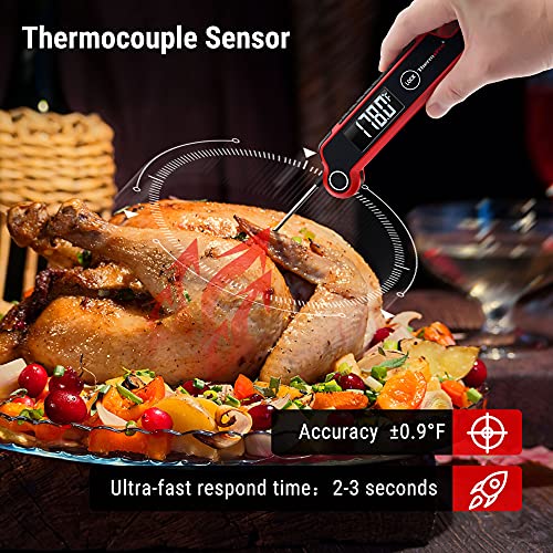 ThermoPro TP710 Instant Read Meat Thermometer Digital for Cooking, 2-in-1 Waterproof Kitchen Food Thermometer with Dual Probes and Dual Temperature