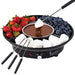 Kusini Electric Fondue Pot Set - Chocolate Fondue Kit - Temperature Control, Detachable Serving Trays, & 4 Roasting Forks - Gift Set & Date Night Idea. Serve at Movie Night or Game Night. - Grill Parts America